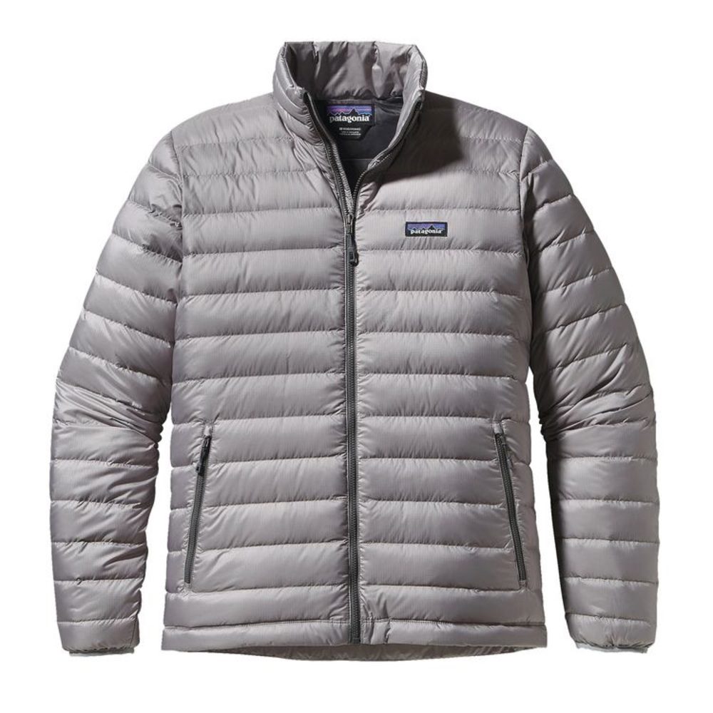 Patagonia Mens Down Sweater Jacket Feather Grey w/ Forge Grey - XS